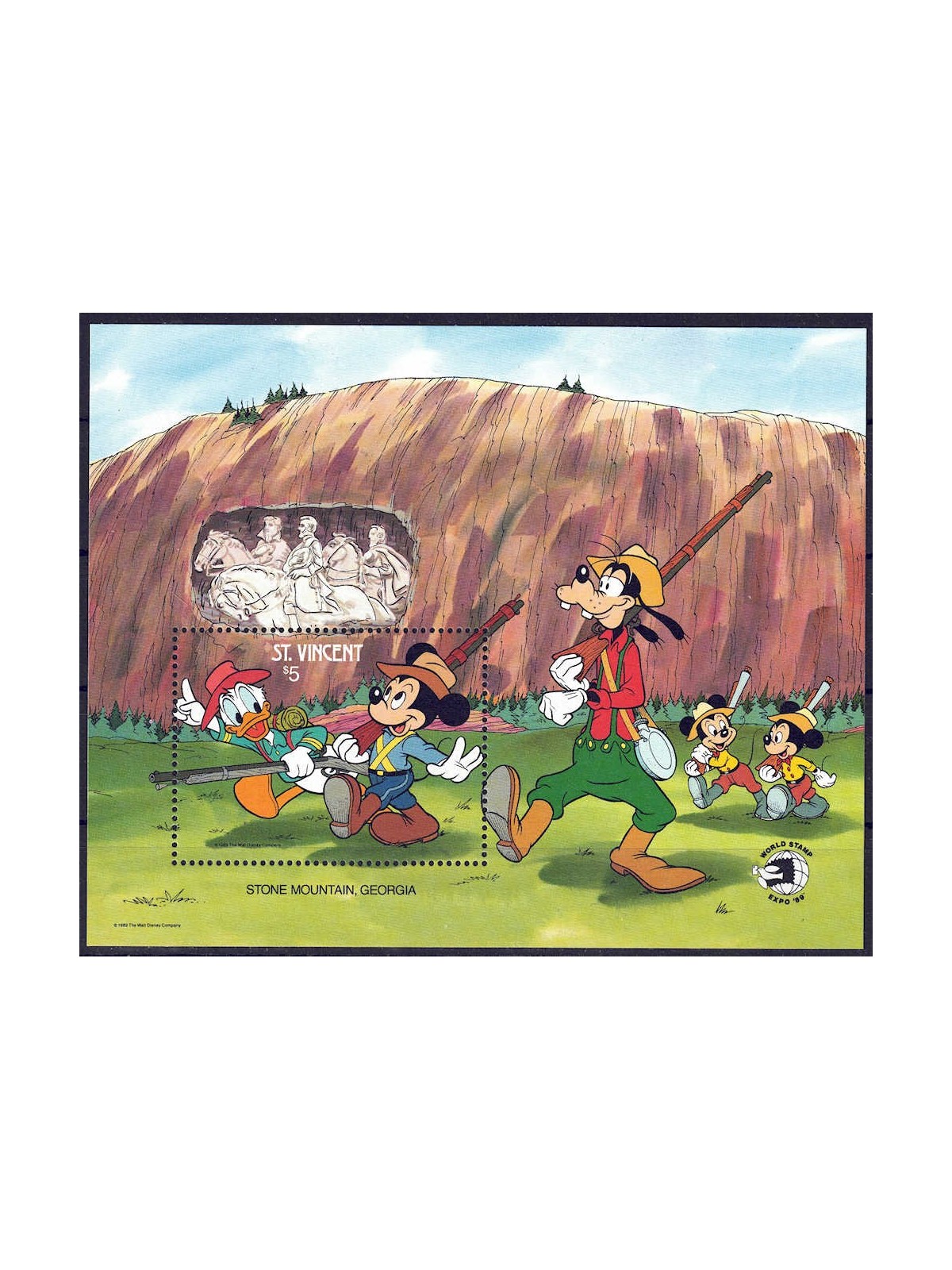 ST. VINCENT 1989 Disney (Philatelic Exhibition II) s/s MNH**