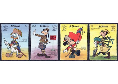 ST. VINCENT 1990 Disney (Philatelic Exhibition I) 4v MNH**