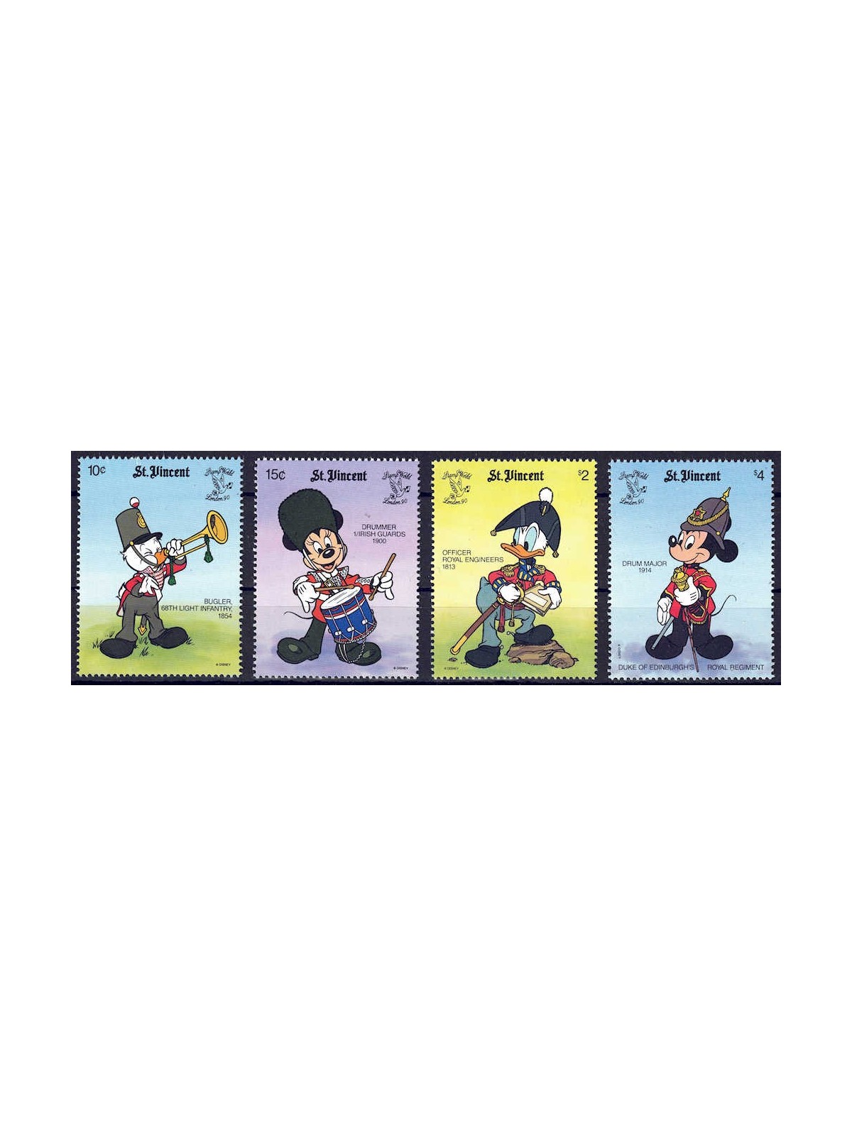 ST. VINCENT 1990 Disney (Philatelic Exhibition II) 4v MNH**