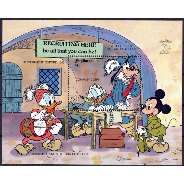 ST. VINCENT 1990 Disney (Philatelic Exhibition II) s/s MNH**