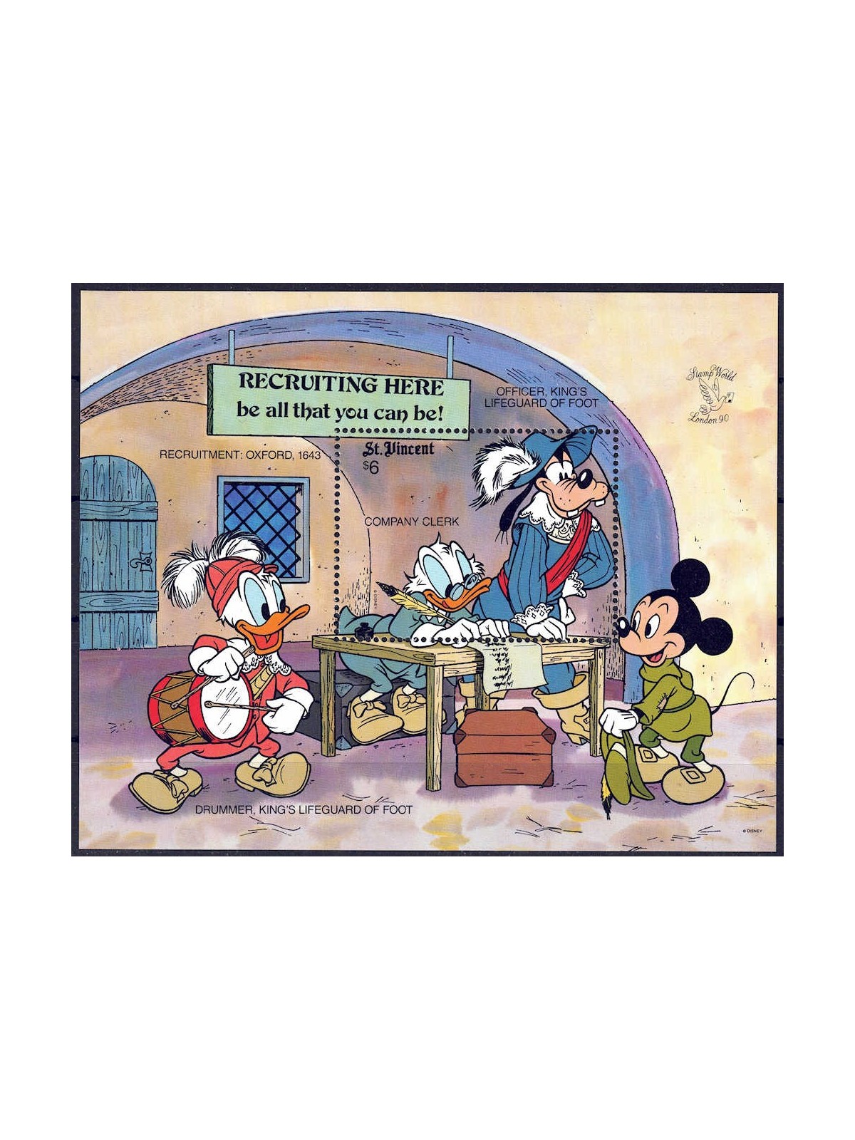 ST. VINCENT 1990 Disney (Philatelic Exhibition II) s/s MNH**