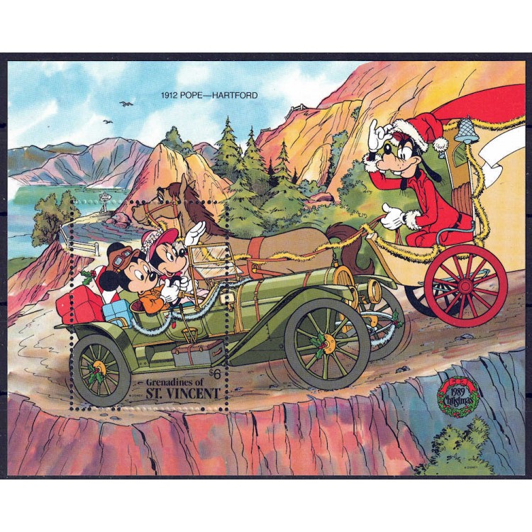 GRENADINES OF ST. VINCENT 1989 Disney (Natale I) BF MNH**