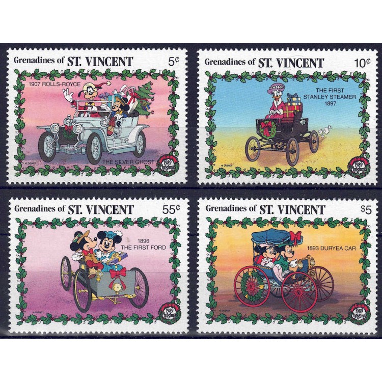 GRENADINES OF ST. VINCENT 1989 Disney (Natale I) 4v MNH**