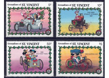 GRENADINES OF ST. VINCENT 1989 Disney (Natale I) 4v MNH**