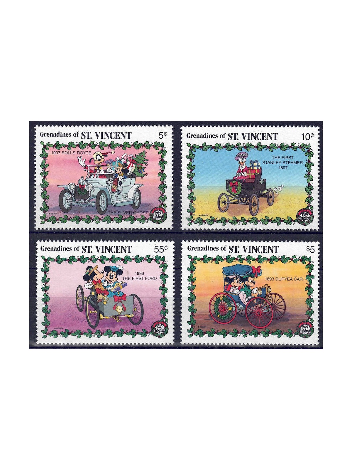 GRENADINES OF ST. VINCENT 1989 Disney (Christmas I) 4v MNH**