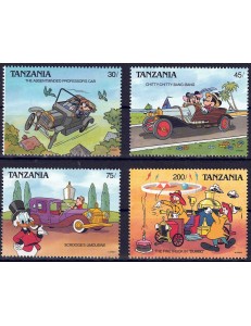 TANZANIA 1990 Disney (Automobili I) 4v MNH**