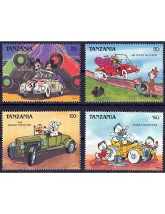 TANZANIA 1990 Disney (Automobili II) 4v MNH**