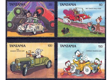 TANZANIA 1990 Disney (Automobili II) 4v MNH**