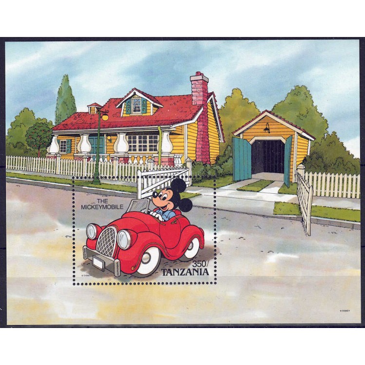 TANZANIA 1990 Disney (Automobili II) BF MNH**