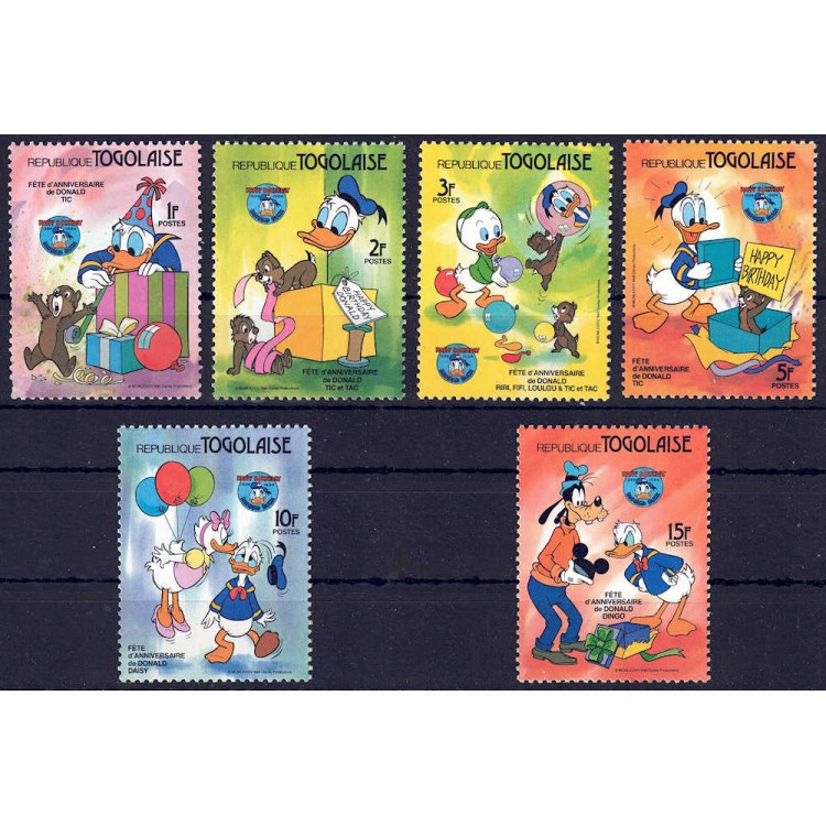 TOGO 1984 Disney (50th Anniversary of Donald Duck) 6v MNH**
