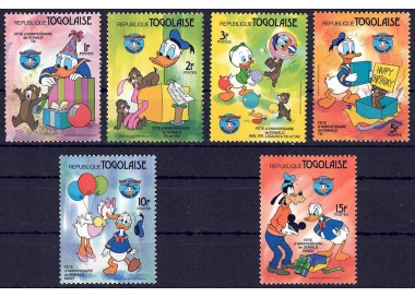 TOGO 1984 Disney (50th Anniversary of Donald Duck) 6v MNH**