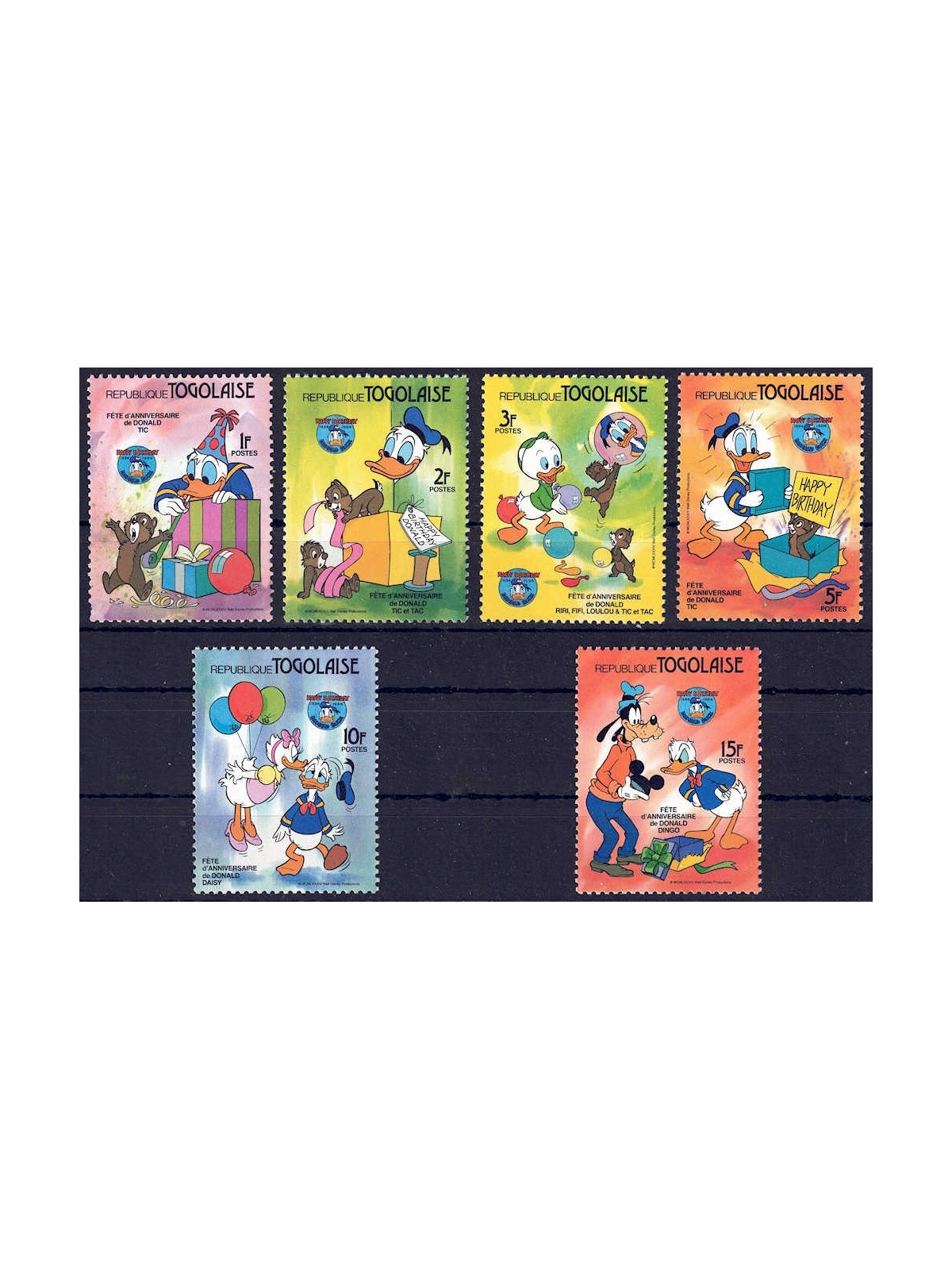 TOGO 1984 Disney (50° anniversario di Donald Duck) 6v MNH**