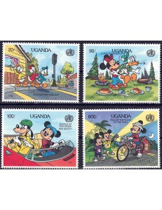UGANDA 1990 Disney (Health Protection II) 4v MNH**