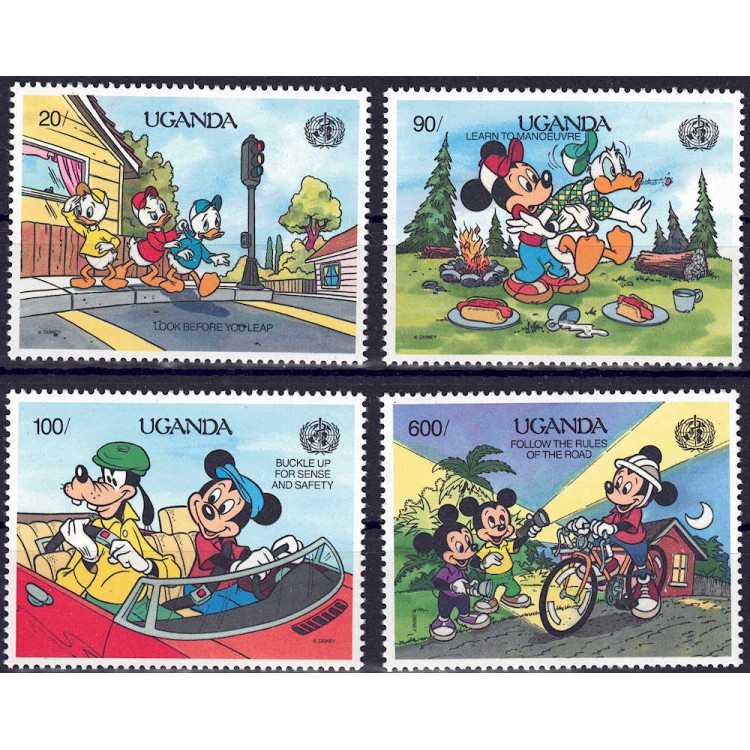 UGANDA 1990 Disney (Tutela della salute II) 4v MNH**