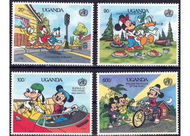UGANDA 1990 Disney (Tutela della salute II) 4v MNH**