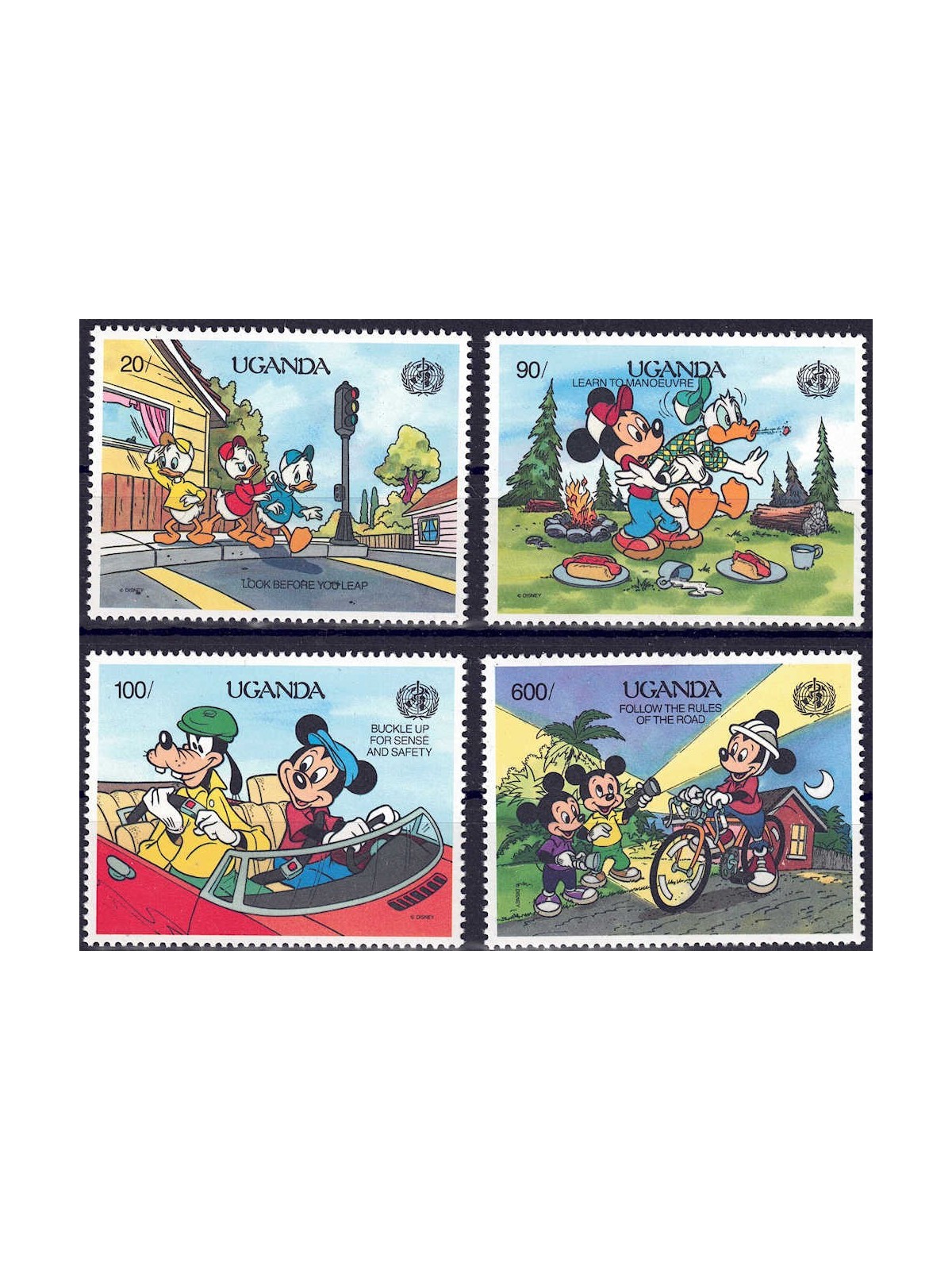 UGANDA 1990 Disney (Tutela della salute II) 4v MNH**