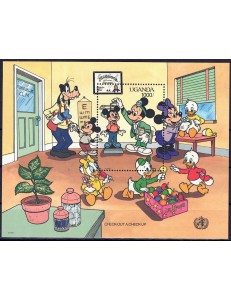 UGANDA 1990 Disney (Tutela della salute I) BF MNH**