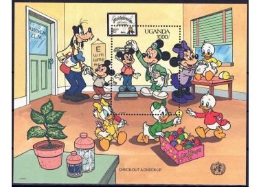 UGANDA 1990 Disney (Tutela della salute I) BF MNH**