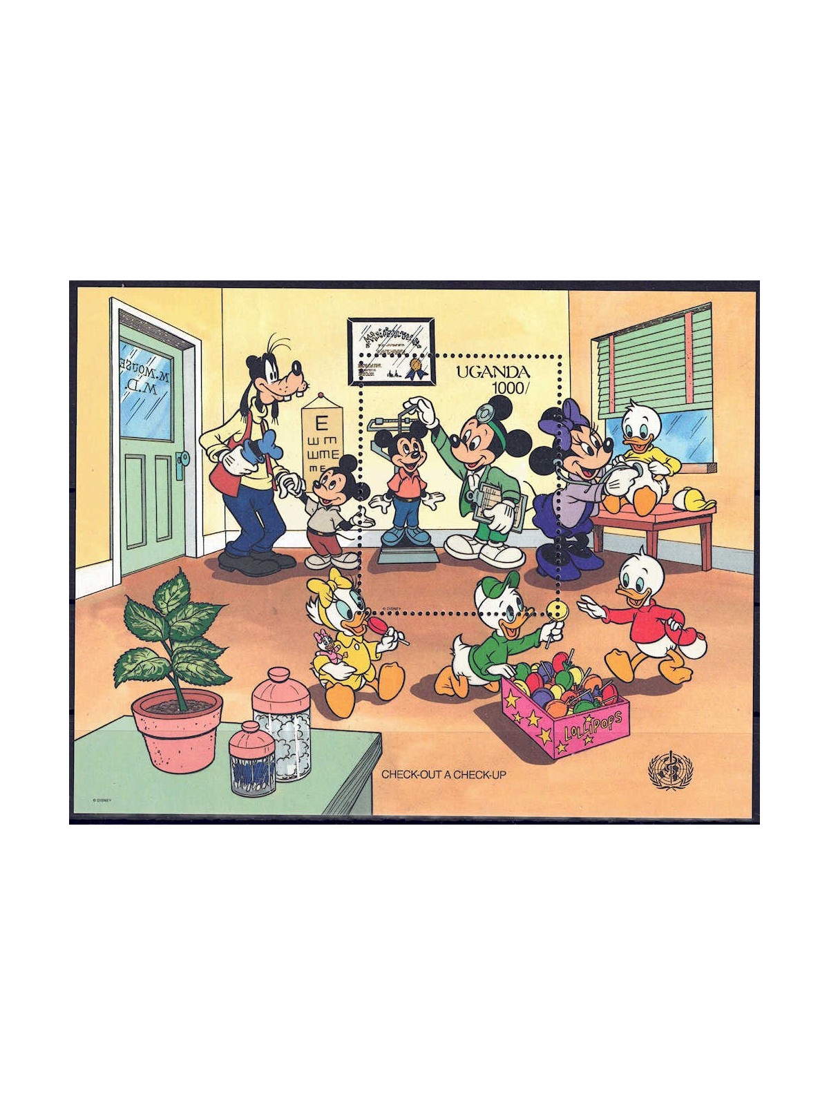 UGANDA 1990 Disney (Tutela della salute I) BF MNH**