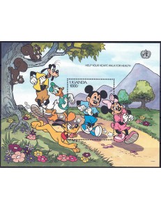 UGANDA 1990 Disney (Health Protection II) s/s MNH**