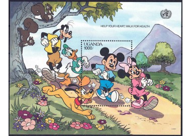 UGANDA 1990 Disney (Tutela della salute II) BF MNH**