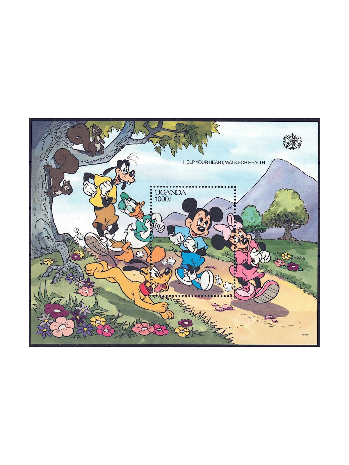 UGANDA 1990 Disney (Health Protection II) s/s MNH**
