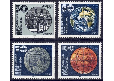 GERMANY DDR 1990 International Astronautical Federation 4v MNH**