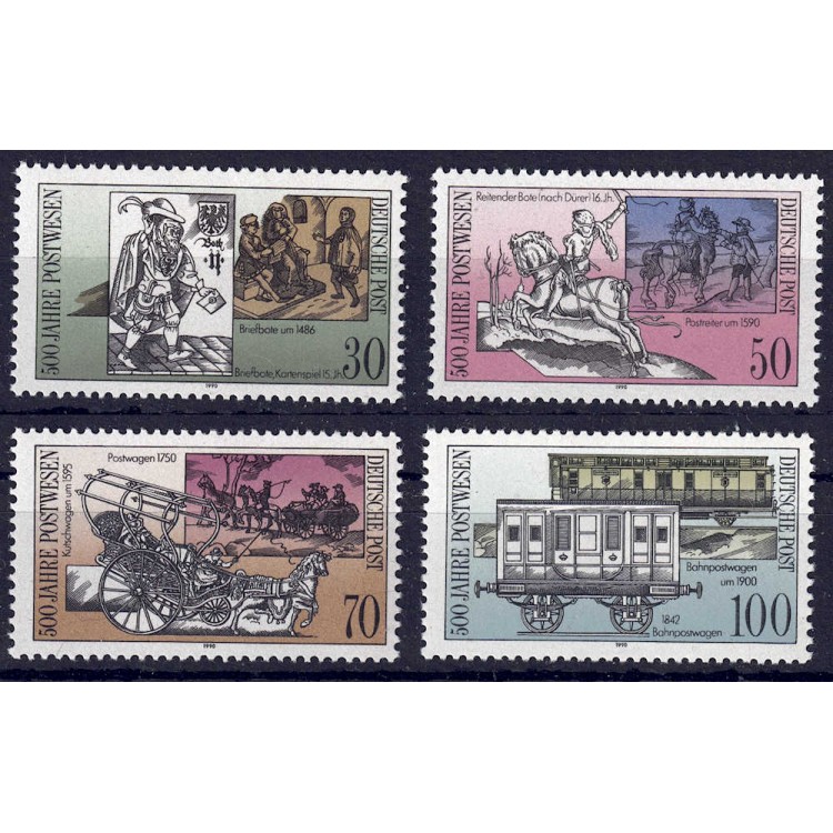 GERMANIA DDR 1990 Collegamenti postali 4v MNH**
