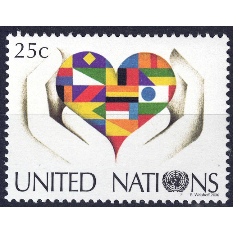 UN NEW YORK 2006 Ordinary Set (Hands and Heart) MNH**