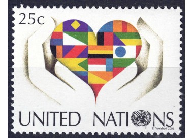 UN NEW YORK 2006 Ordinary Set (Hands and Heart) MNH**