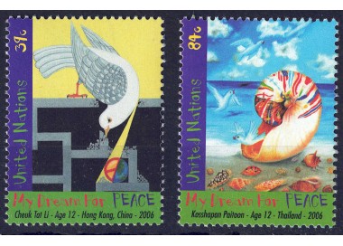 UN NEW YORK 2006 Day of Peace 2v MNH**