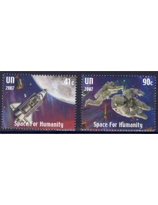UN NEW YORK 2007 Space for Humanity 2v MNH**