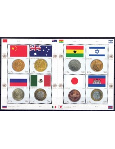 UN NEW YORK 2006 Flags and coins (1st series) s/s MNH**