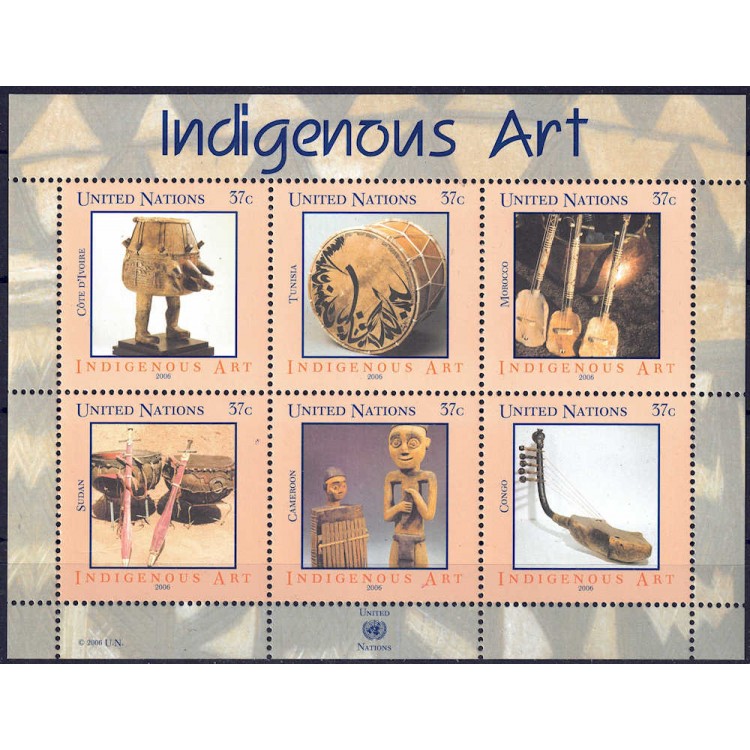 ONU NEW YORK 2006 Arte autocna (3ª serie) BF MNH**