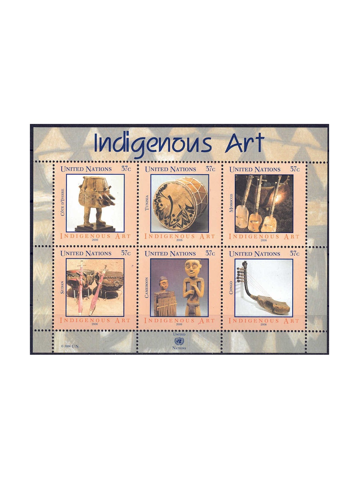 UN NEW YORK 2006 Native art (3rd series) s/s MNH**