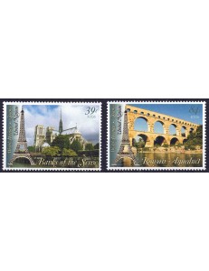 UN NEW YORK 2006 World Heritage (France) 2v MNH**