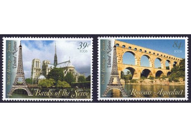 UN NEW YORK 2006 World Heritage (France) 2v MNH**