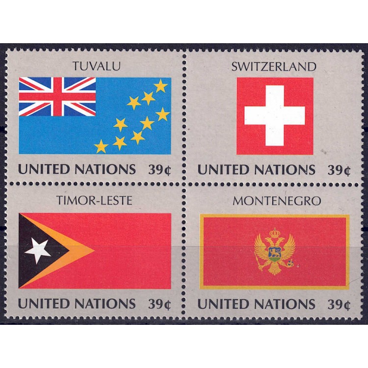 UN NEW YORK 2007 Flags 4v MNH**