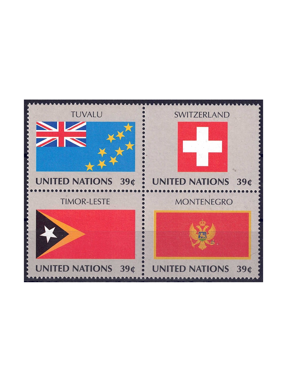 UN NEW YORK 2007 Flags 4v MNH**