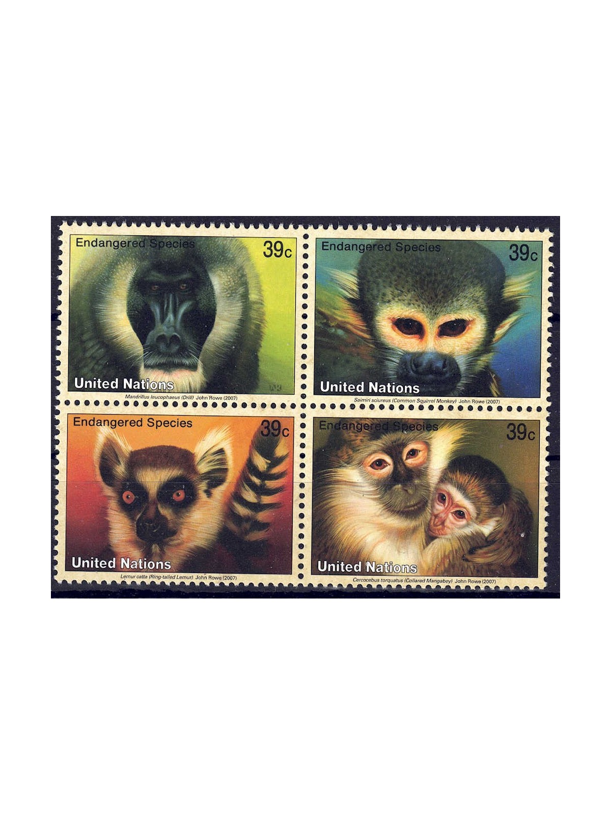 UN NEW YORK 2007 Nature Protection (15th series) 4v MNH**