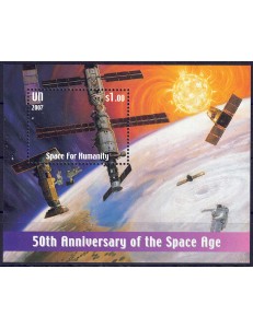 UN NEW YORK 2007 Space for humanity s/s MNH**