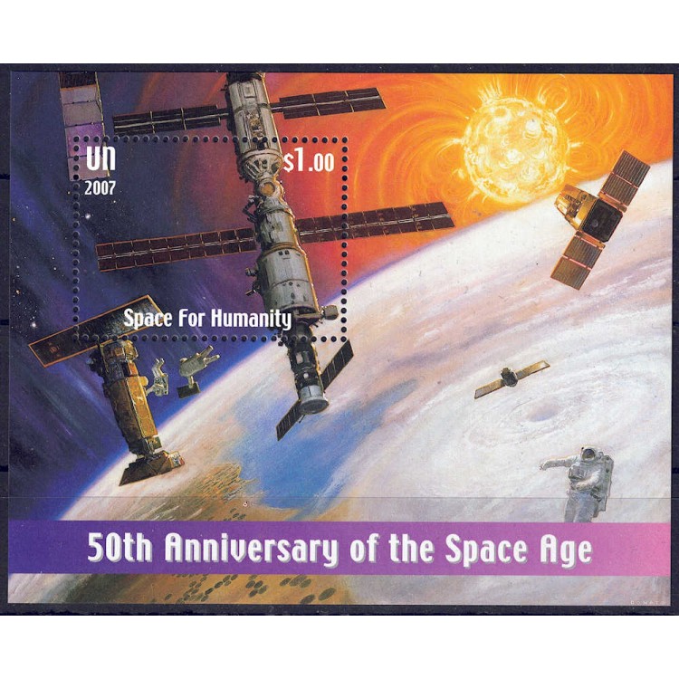 UN NEW YORK 2007 Space for humanity s/s MNH**