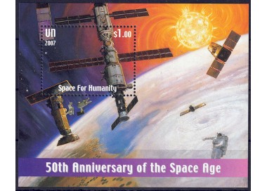 UN NEW YORK 2007 Space for humanity s/s MNH**