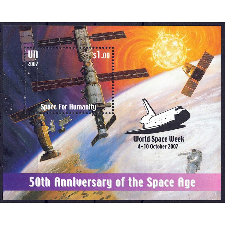 UN NEW YORK 2007 Space for Humanity (overprint) s/s MNH**