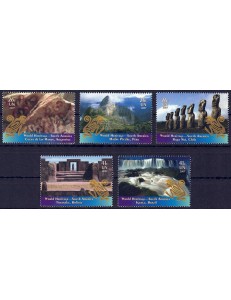 UN NEW YORK 2007 World Heritage (South America) 5v MNH**