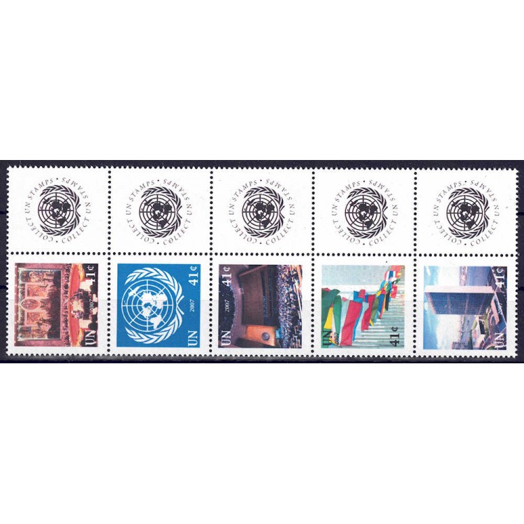 ONU NEW YORK 2007 Francobolli per saluti 5v MNH**