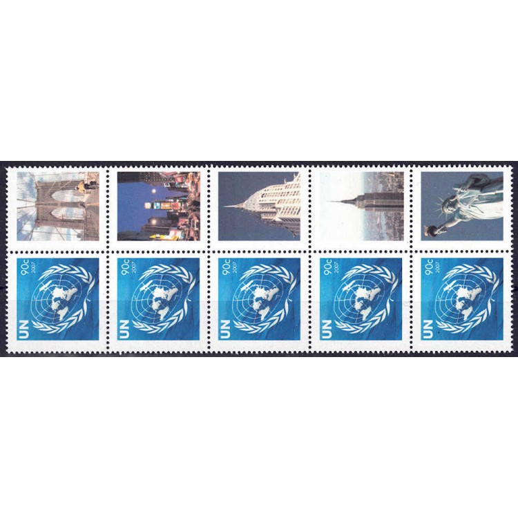ONU NEW YORK 2007 Emblema dell'ONU (New York) 5v MNH**