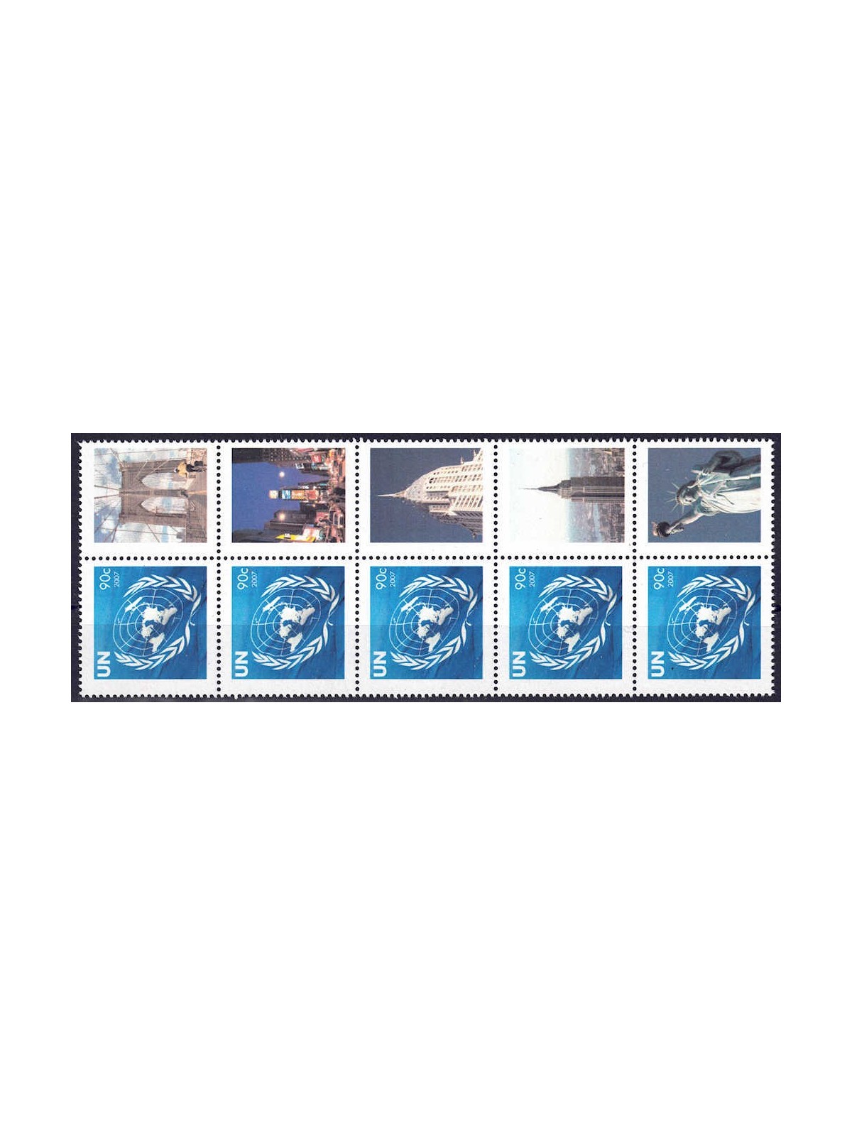 ONU NEW YORK 2007 Emblema dell'ONU (New York) 5v MNH**