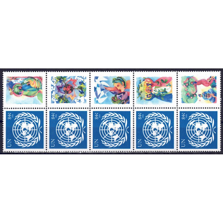 UN NEW YORK 2007 UN emblem 5v MNH**