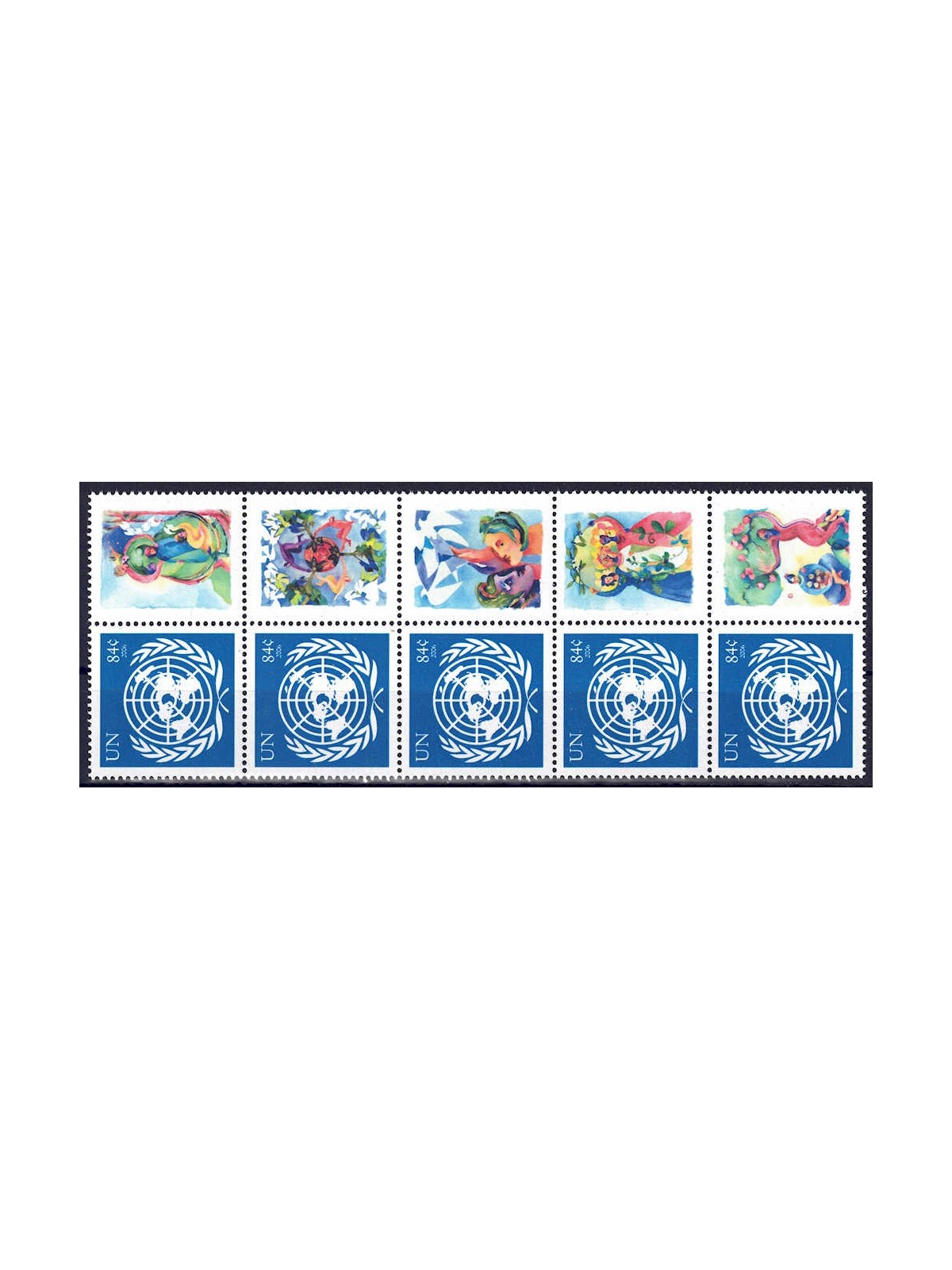 UN NEW YORK 2007 UN emblem 5v MNH**
